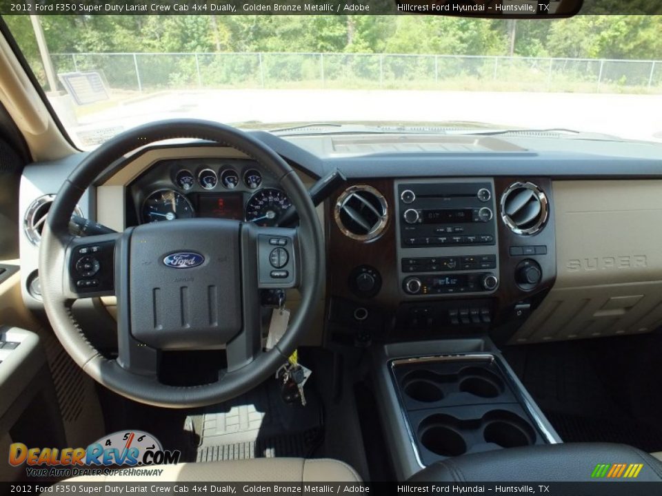 2012 Ford F350 Super Duty Lariat Crew Cab 4x4 Dually Golden Bronze Metallic / Adobe Photo #33