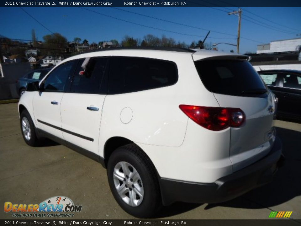 2011 Chevrolet Traverse LS White / Dark Gray/Light Gray Photo #2