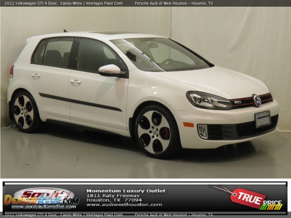 2011 Volkswagen GTI 4 Door Candy White / Interlagos Plaid Cloth Photo #1