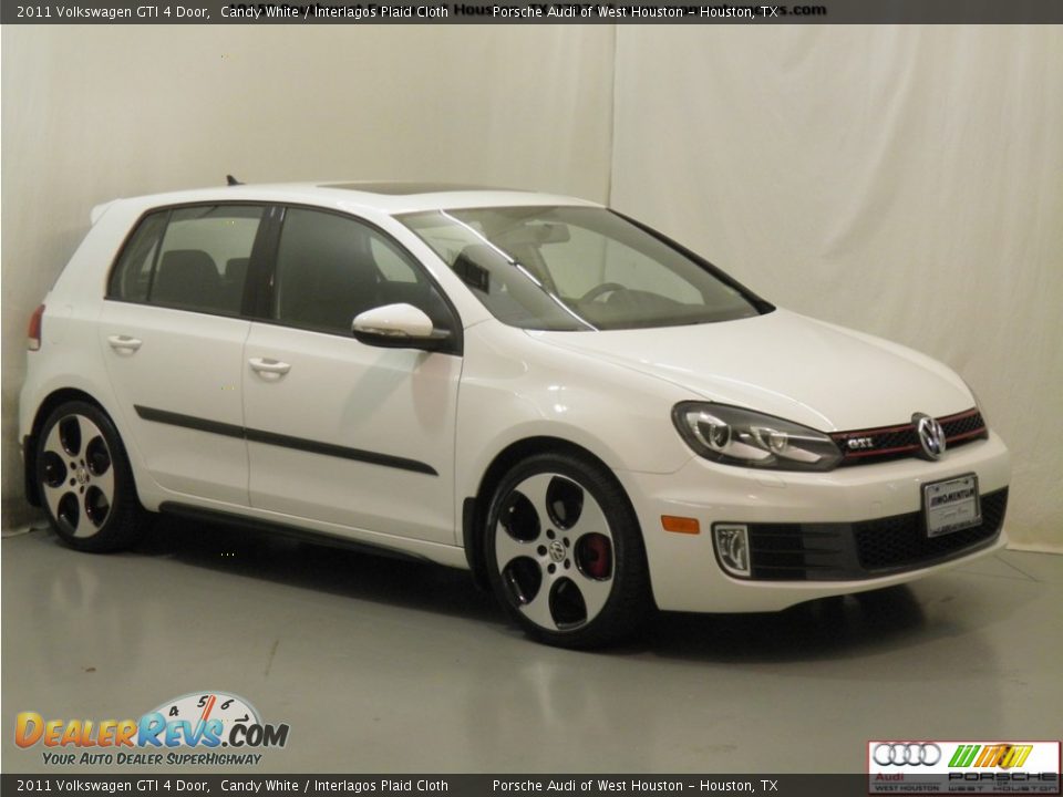 2011 Volkswagen GTI 4 Door Candy White / Interlagos Plaid Cloth Photo #3