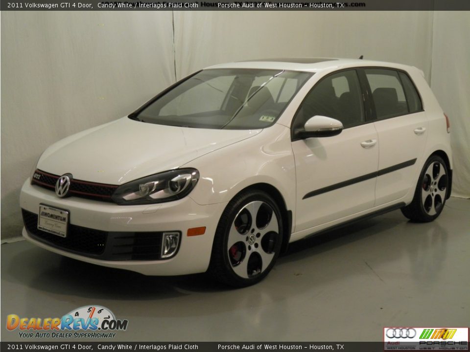 2011 Volkswagen GTI 4 Door Candy White / Interlagos Plaid Cloth Photo #4