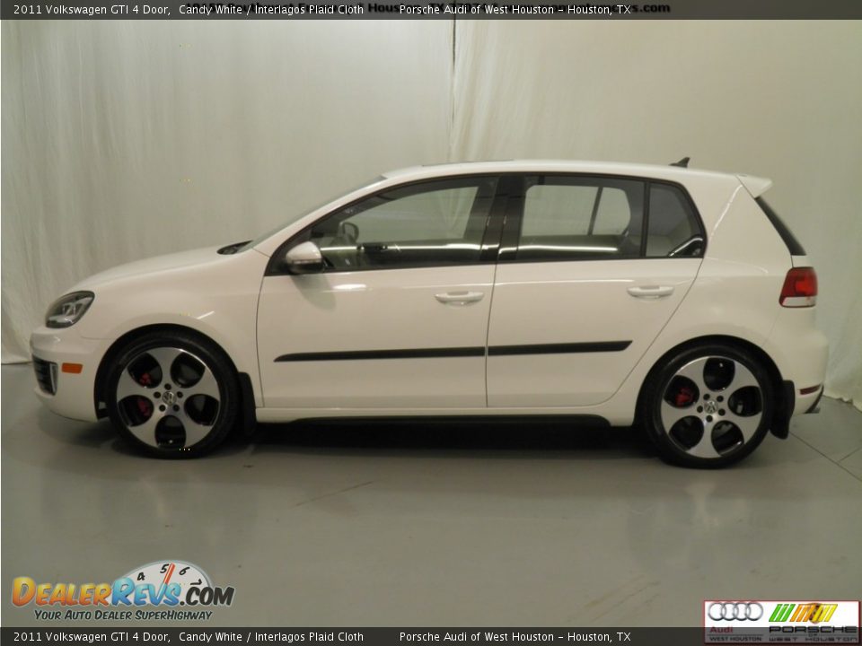 2011 Volkswagen GTI 4 Door Candy White / Interlagos Plaid Cloth Photo #5