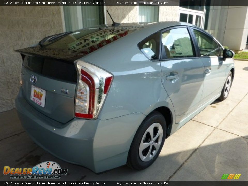 2012 Toyota Prius 3rd Gen Three Hybrid Sea Glass Pearl / Bisque Photo #2