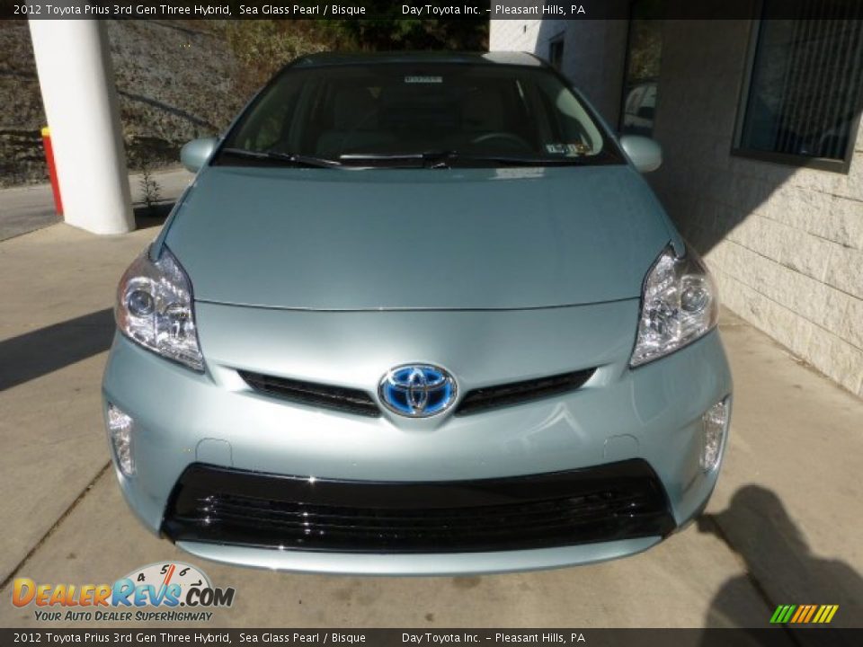 2012 Toyota Prius 3rd Gen Three Hybrid Sea Glass Pearl / Bisque Photo #6
