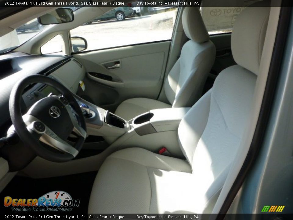 2012 Toyota Prius 3rd Gen Three Hybrid Sea Glass Pearl / Bisque Photo #8