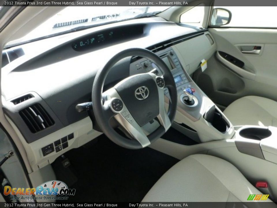 2012 Toyota Prius 3rd Gen Three Hybrid Sea Glass Pearl / Bisque Photo #12