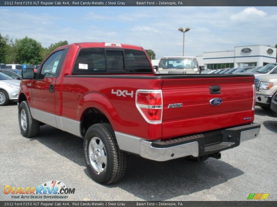 2012 Ford F150 XLT Regular Cab 4x4 Red Candy Metallic / Steel Gray Photo #6