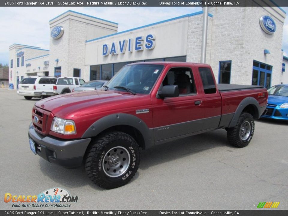 2006 Ford Ranger FX4 Level II SuperCab 4x4 Redfire Metallic / Ebony Black/Red Photo #1