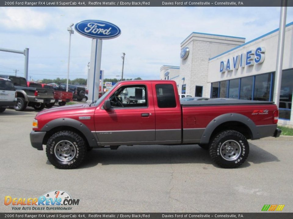 2006 Ford Ranger FX4 Level II SuperCab 4x4 Redfire Metallic / Ebony Black/Red Photo #2