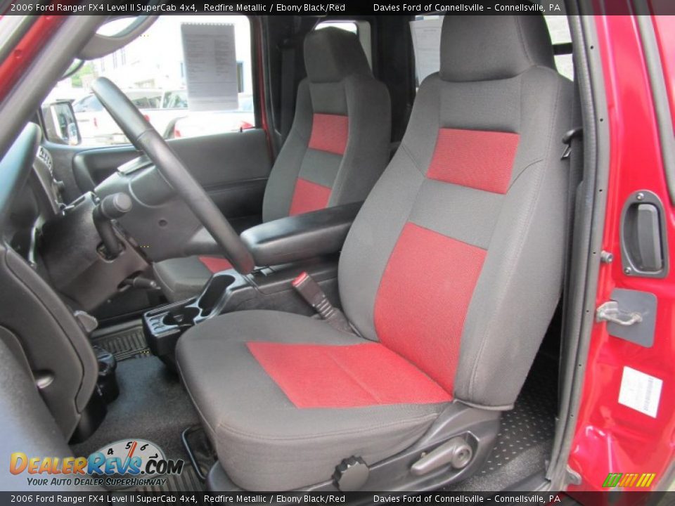 Ebony Black/Red Interior - 2006 Ford Ranger FX4 Level II SuperCab 4x4 Photo #9