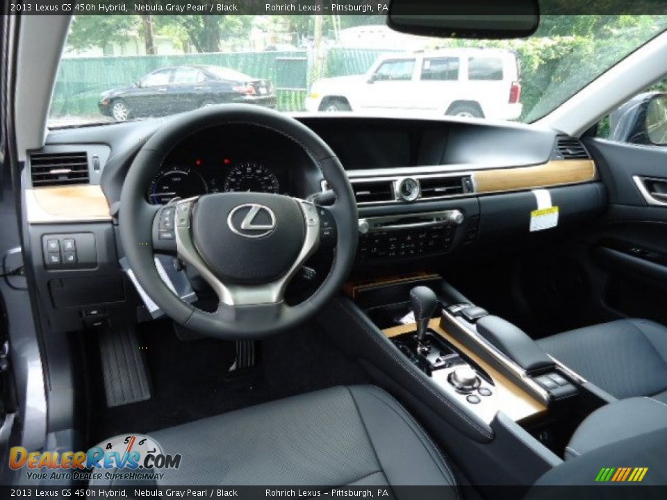 Black Interior - 2013 Lexus GS 450h Hybrid Photo #12