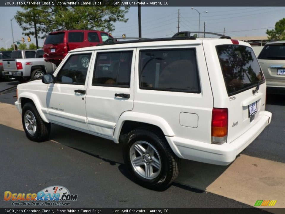 2000 Jeep Cherokee Classic Stone White / Camel Beige Photo #6