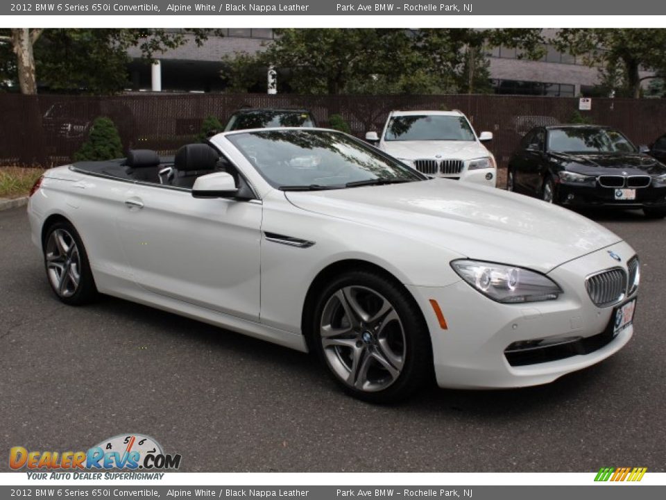 2012 BMW 6 Series 650i Convertible Alpine White / Black Nappa Leather Photo #3