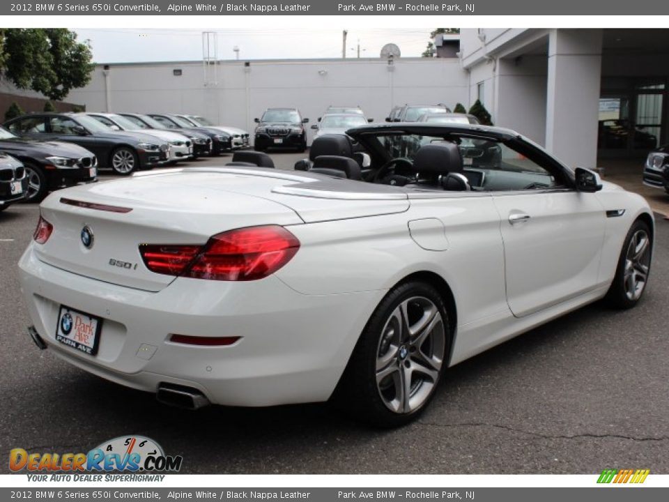 2012 BMW 6 Series 650i Convertible Alpine White / Black Nappa Leather Photo #5