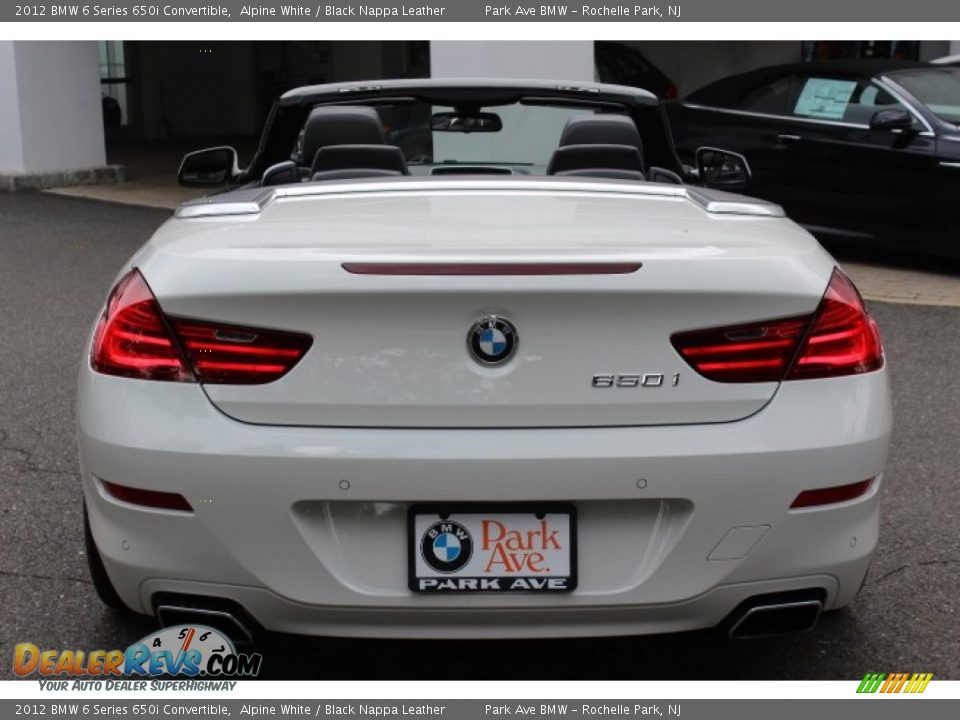 2012 BMW 6 Series 650i Convertible Alpine White / Black Nappa Leather Photo #6