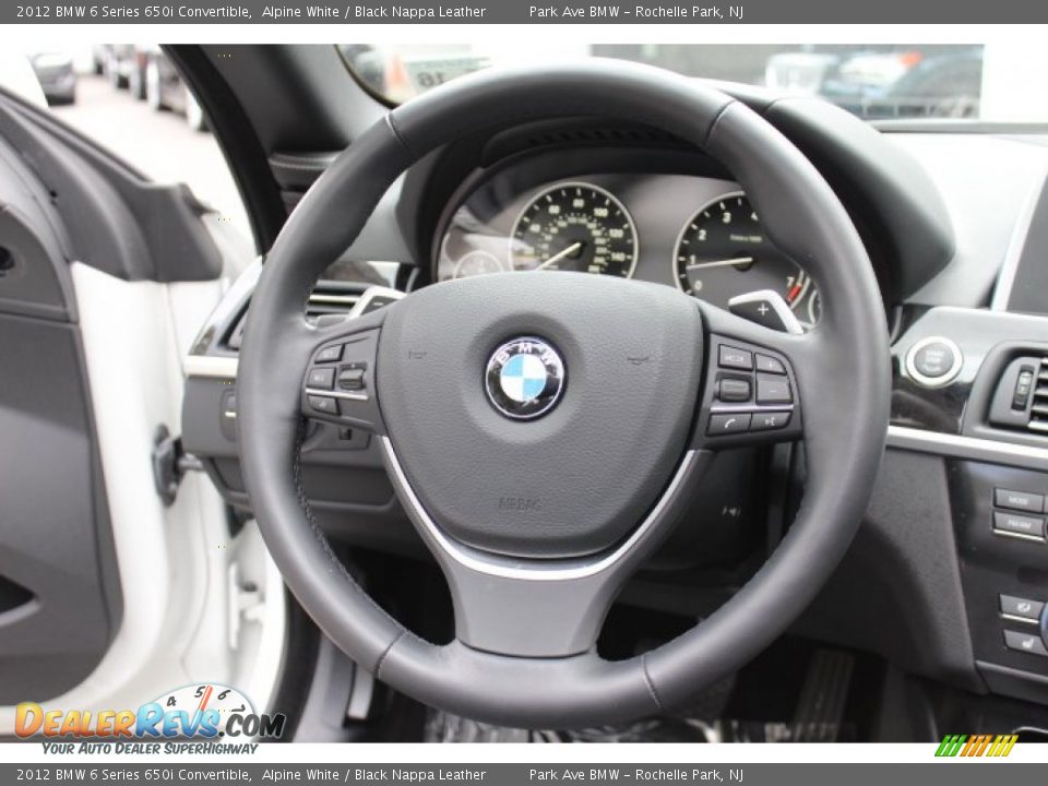 2012 BMW 6 Series 650i Convertible Steering Wheel Photo #16