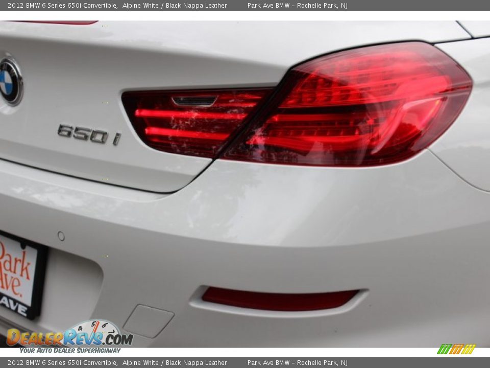 2012 BMW 6 Series 650i Convertible Alpine White / Black Nappa Leather Photo #21