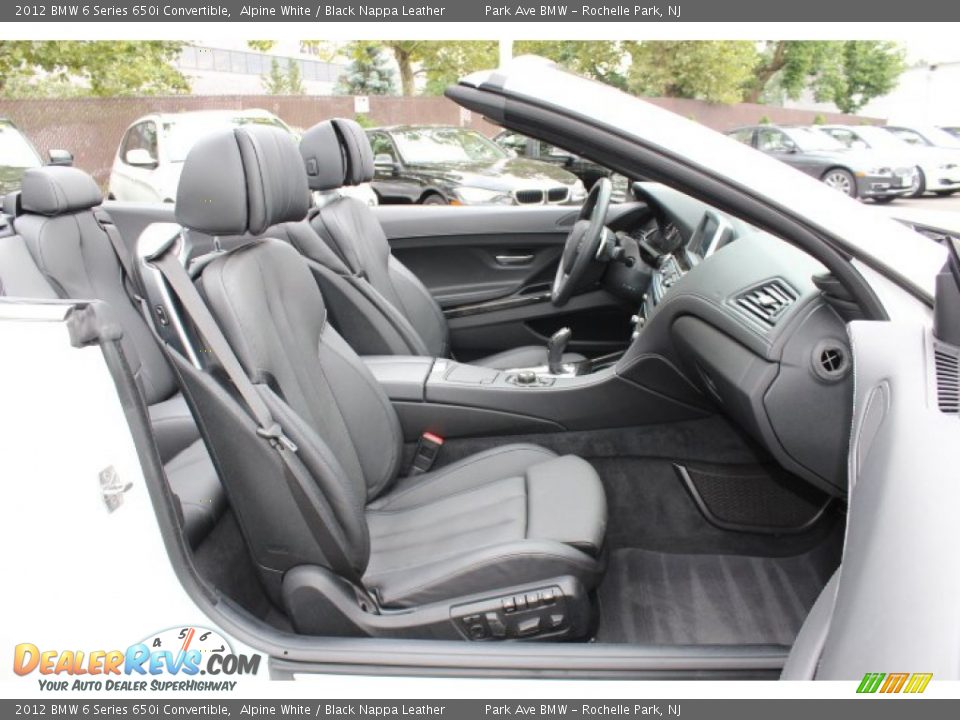 Black Nappa Leather Interior - 2012 BMW 6 Series 650i Convertible Photo #25