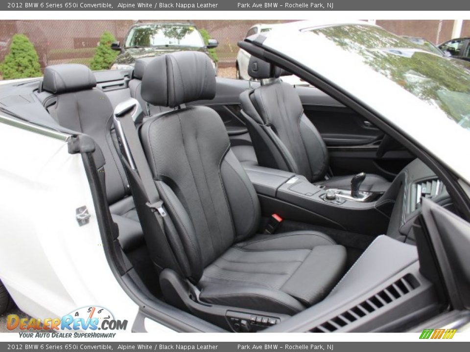 Black Nappa Leather Interior - 2012 BMW 6 Series 650i Convertible Photo #26