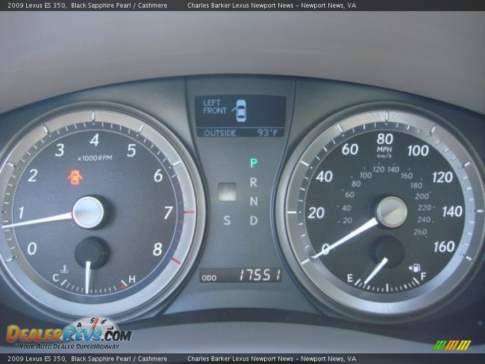2009 Lexus ES 350 Black Sapphire Pearl / Cashmere Photo #11