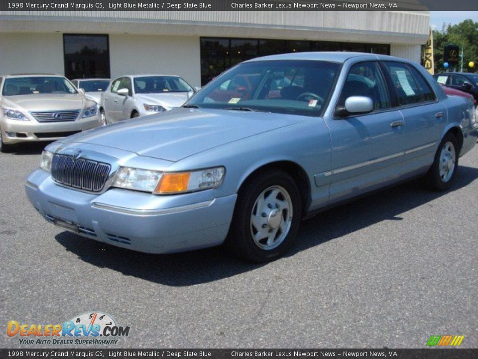 1998 Mercury Grand Marquis GS Light Blue Metallic / Deep Slate Blue Photo #6