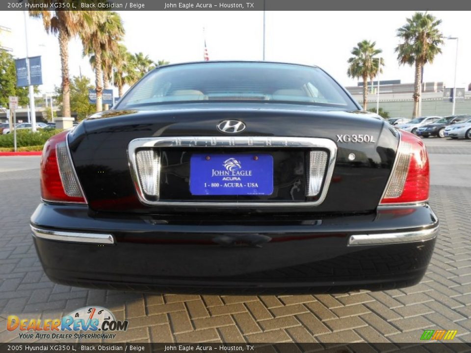 2005 Hyundai XG350 L Black Obsidian / Beige Photo #3