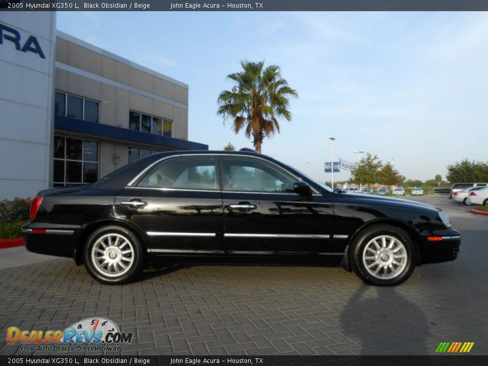 2005 Hyundai XG350 L Black Obsidian / Beige Photo #4