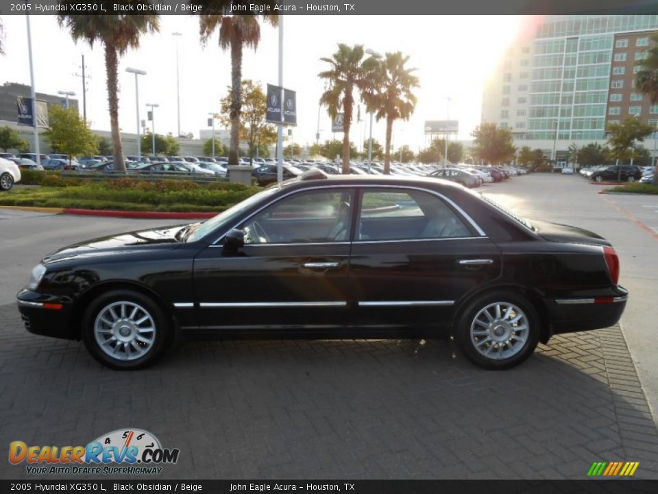 2005 Hyundai XG350 L Black Obsidian / Beige Photo #5