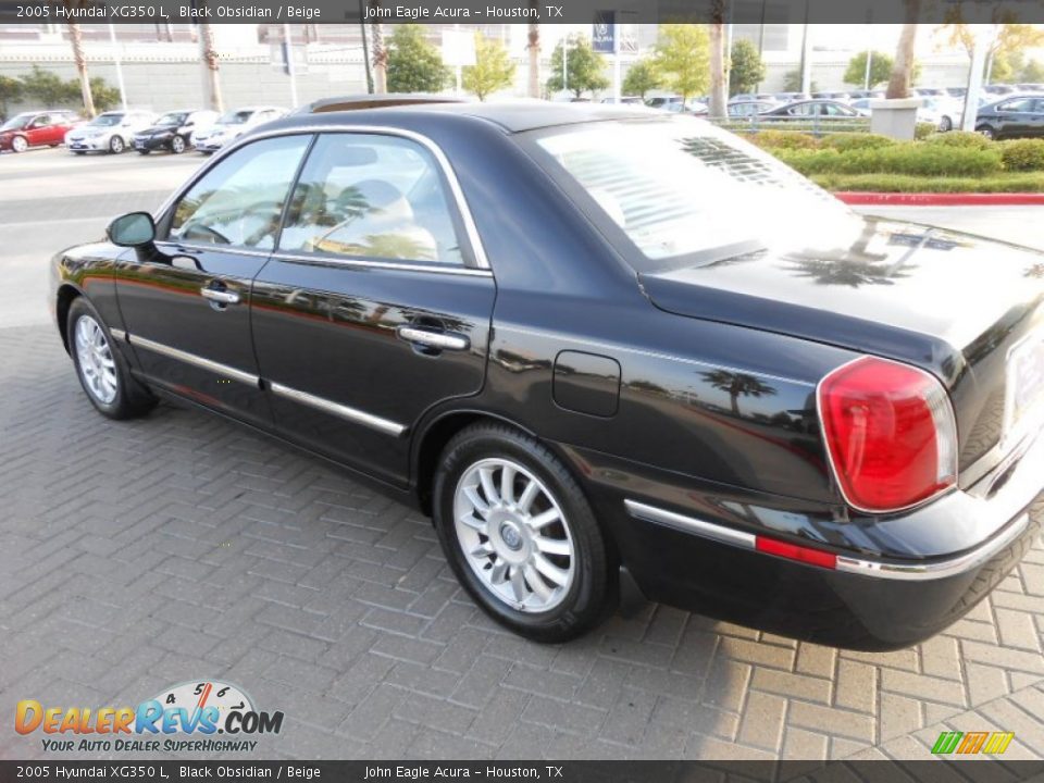 2005 Hyundai XG350 L Black Obsidian / Beige Photo #6