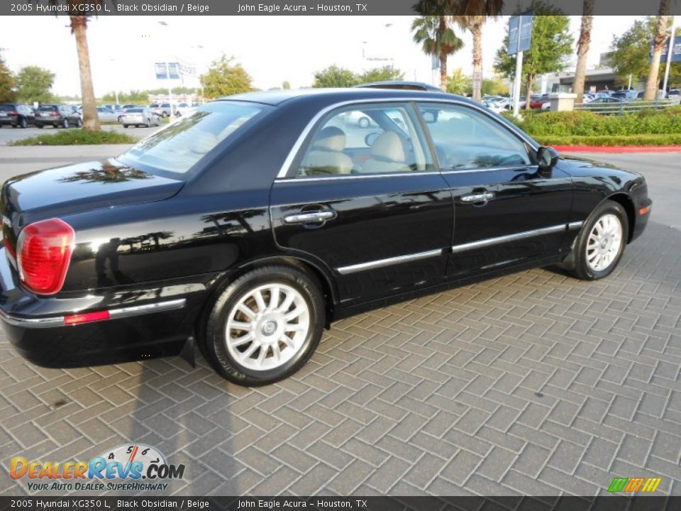 2005 Hyundai XG350 L Black Obsidian / Beige Photo #7