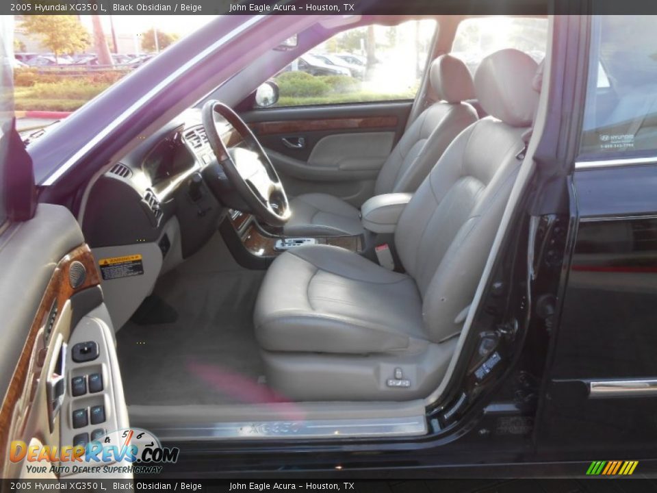 2005 Hyundai XG350 L Black Obsidian / Beige Photo #10