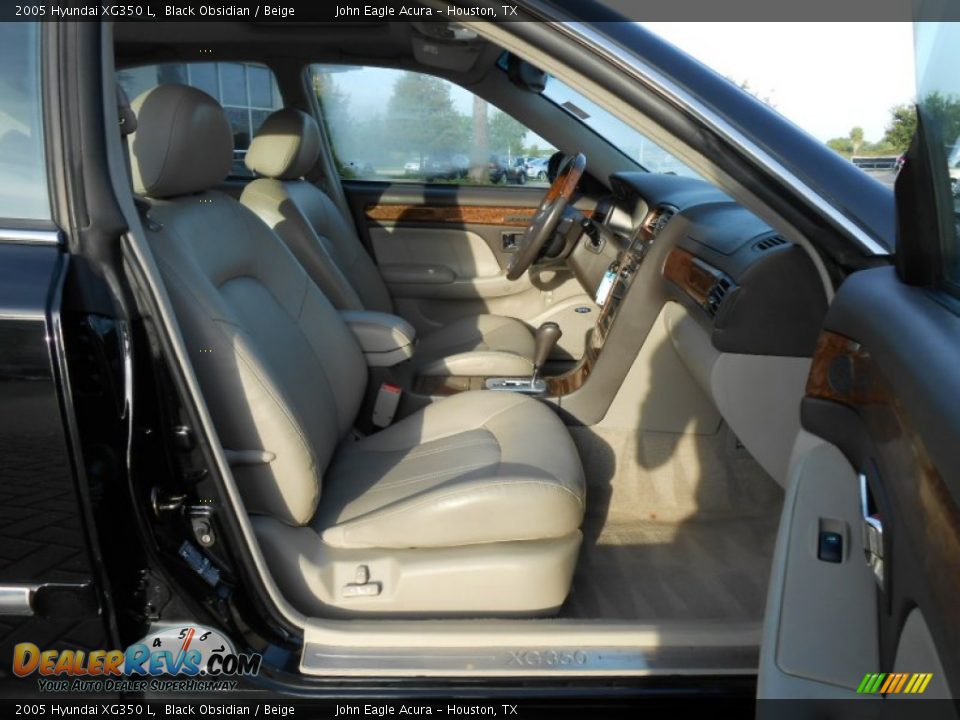 2005 Hyundai XG350 L Black Obsidian / Beige Photo #14