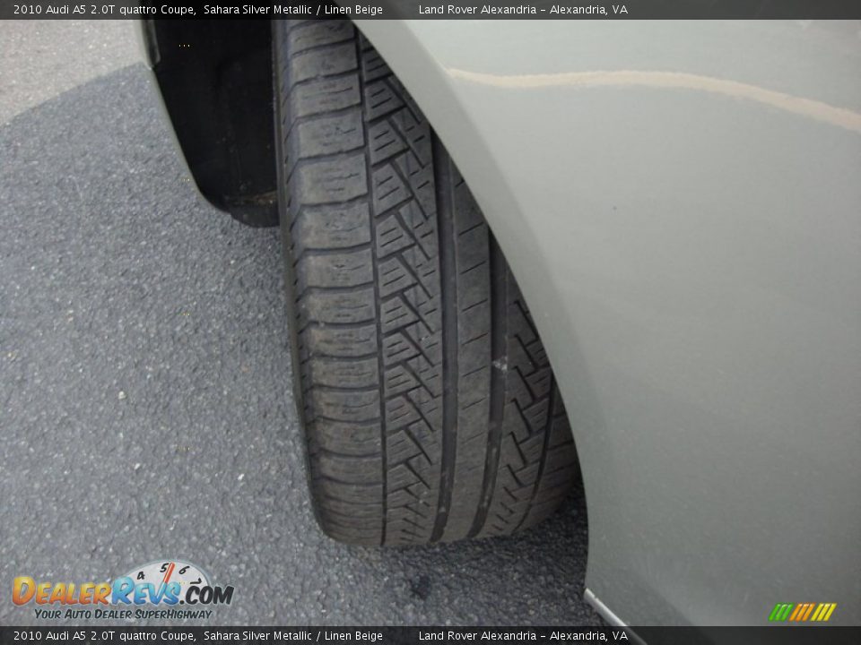 2010 Audi A5 2.0T quattro Coupe Sahara Silver Metallic / Linen Beige Photo #3