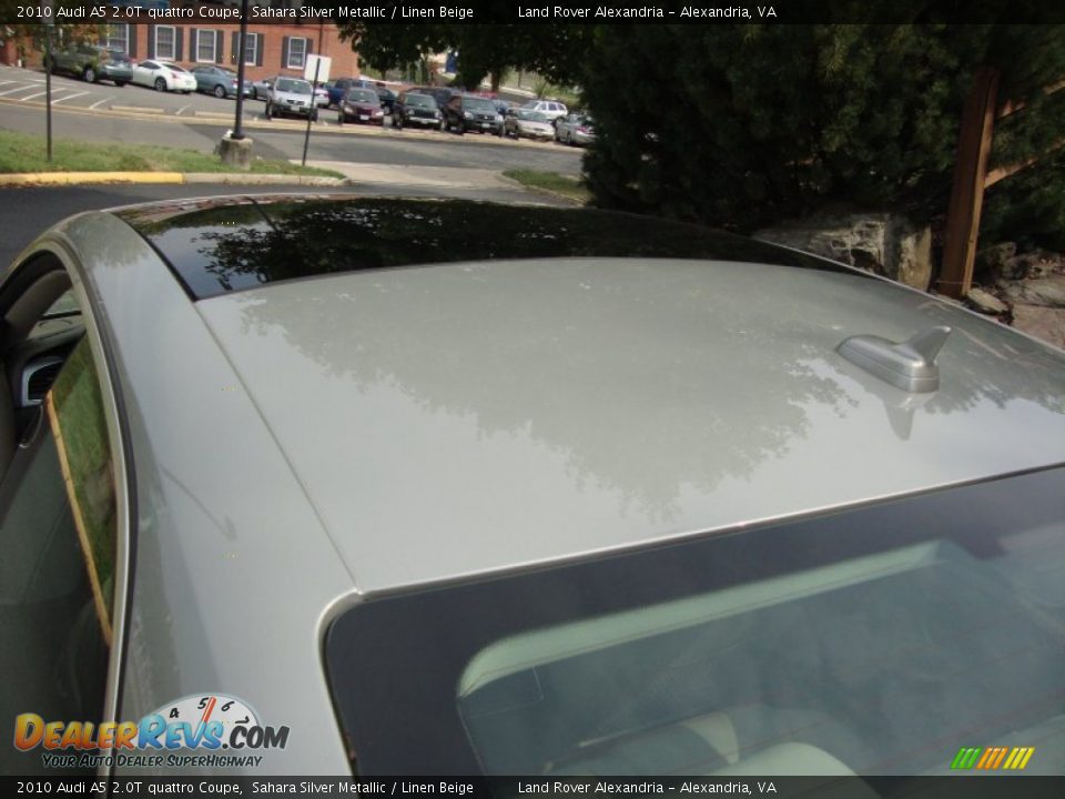 2010 Audi A5 2.0T quattro Coupe Sahara Silver Metallic / Linen Beige Photo #8