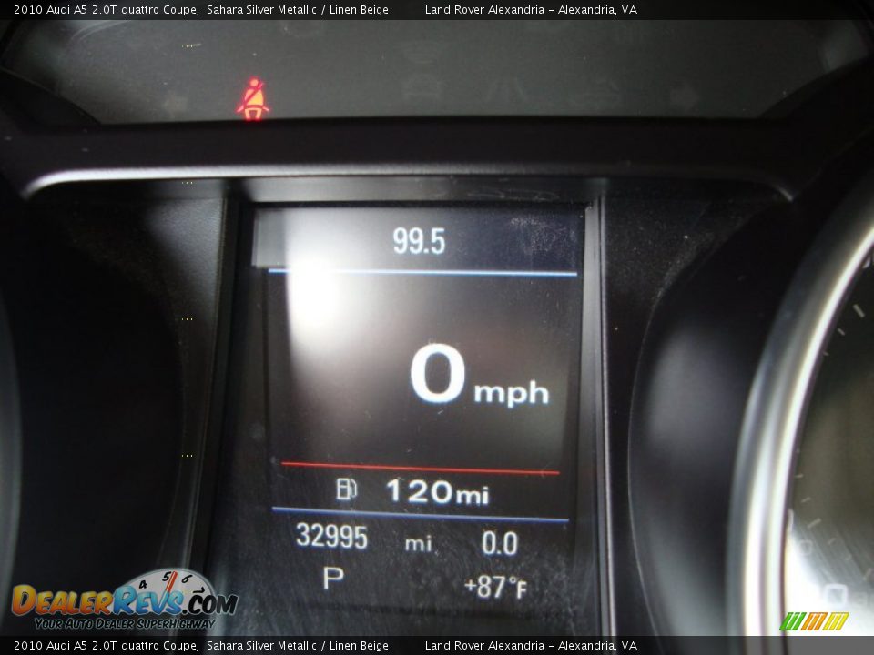 2010 Audi A5 2.0T quattro Coupe Sahara Silver Metallic / Linen Beige Photo #26
