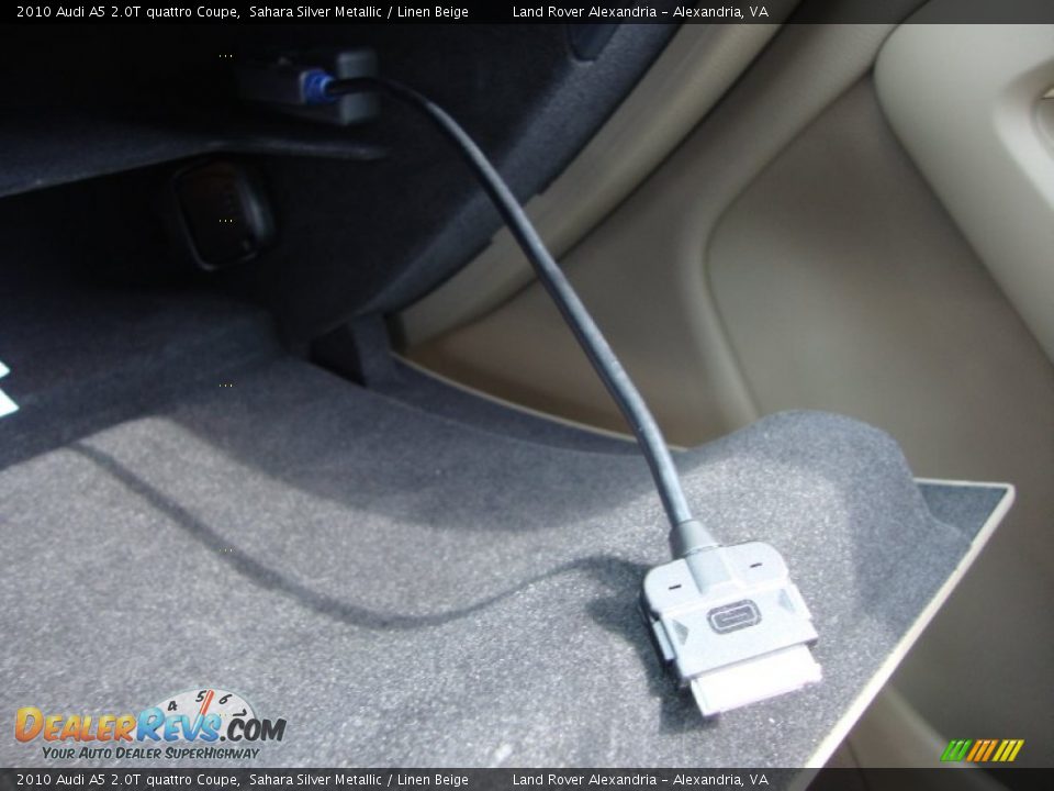 2010 Audi A5 2.0T quattro Coupe Sahara Silver Metallic / Linen Beige Photo #30