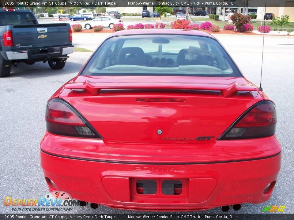 2005 Pontiac Grand Am GT Coupe Victory Red / Dark Taupe Photo #6