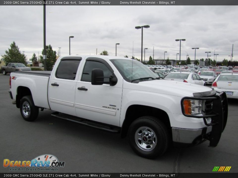 2009 GMC Sierra 2500HD SLE Z71 Crew Cab 4x4 Summit White / Ebony Photo #1