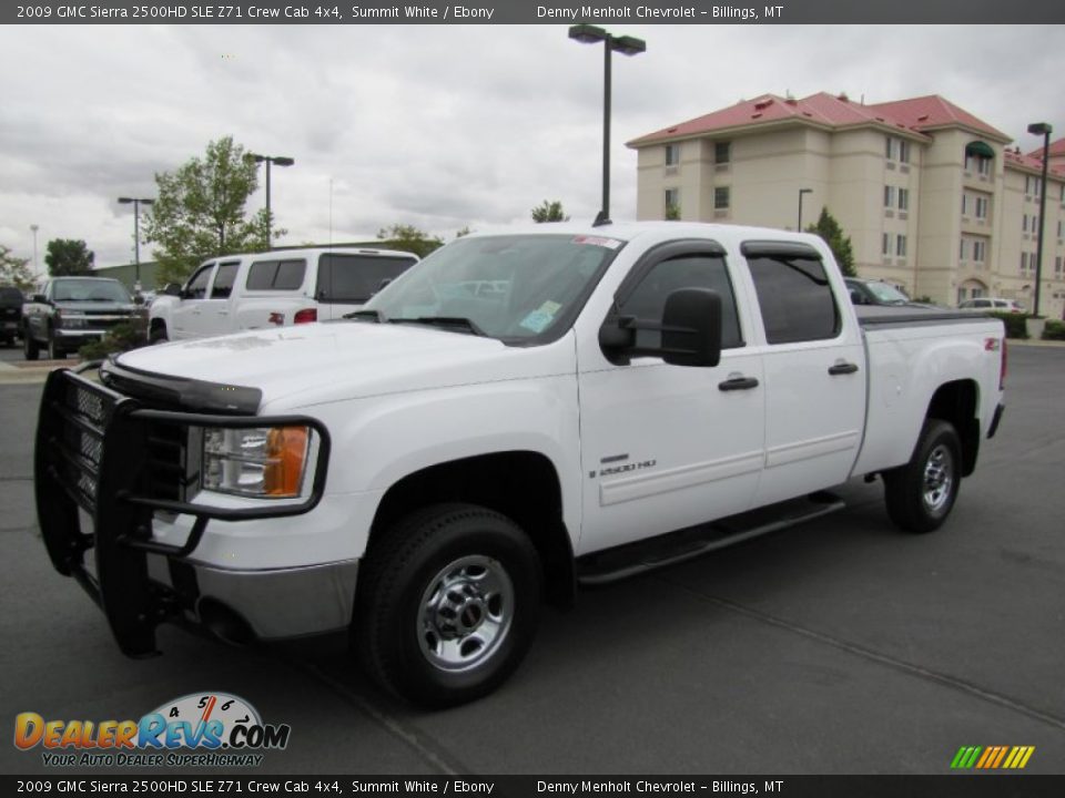 2009 GMC Sierra 2500HD SLE Z71 Crew Cab 4x4 Summit White / Ebony Photo #3