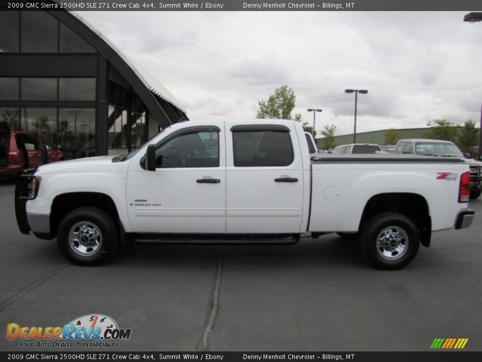 2009 GMC Sierra 2500HD SLE Z71 Crew Cab 4x4 Summit White / Ebony Photo #4