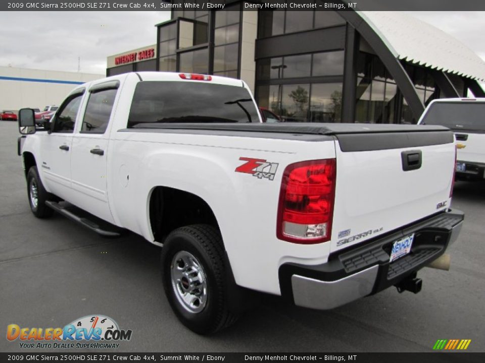 2009 GMC Sierra 2500HD SLE Z71 Crew Cab 4x4 Summit White / Ebony Photo #5