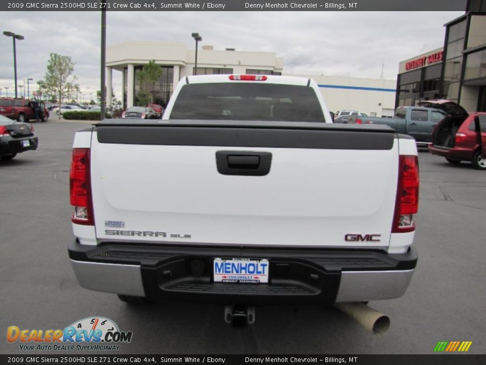 2009 GMC Sierra 2500HD SLE Z71 Crew Cab 4x4 Summit White / Ebony Photo #6
