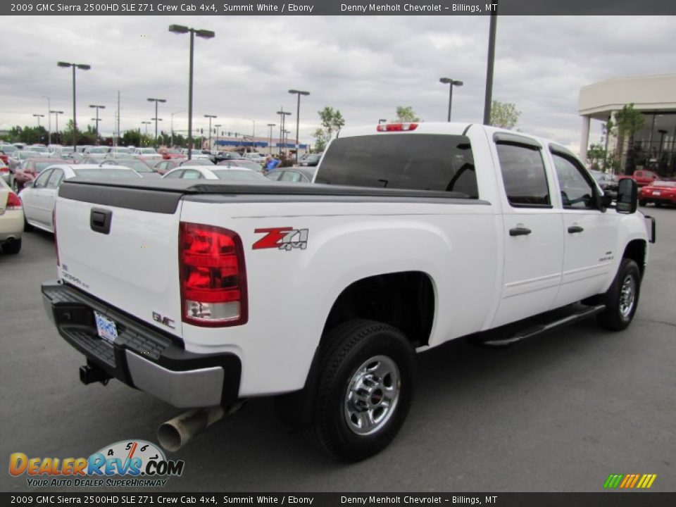 2009 GMC Sierra 2500HD SLE Z71 Crew Cab 4x4 Summit White / Ebony Photo #7