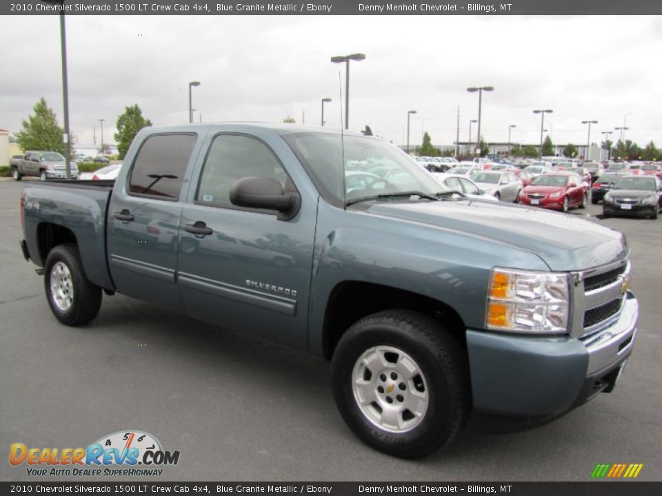 2010 Chevrolet Silverado 1500 LT Crew Cab 4x4 Blue Granite Metallic / Ebony Photo #1