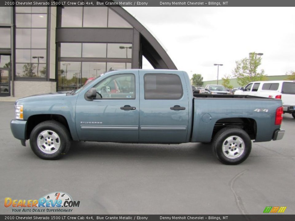 2010 Chevrolet Silverado 1500 LT Crew Cab 4x4 Blue Granite Metallic / Ebony Photo #4