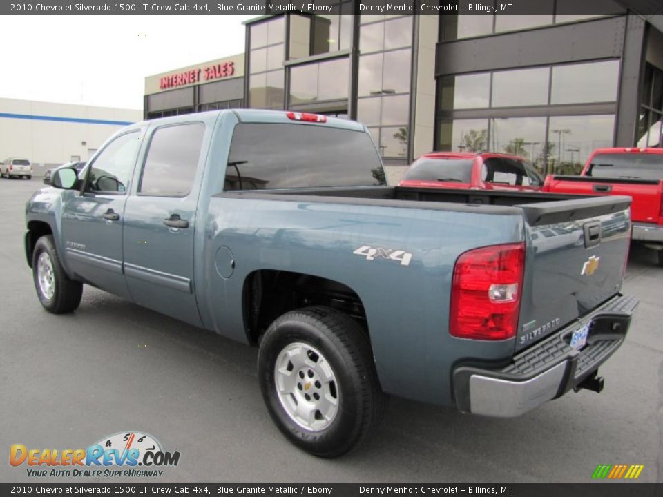2010 Chevrolet Silverado 1500 LT Crew Cab 4x4 Blue Granite Metallic / Ebony Photo #5
