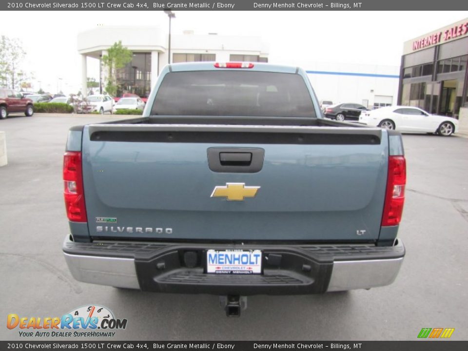 2010 Chevrolet Silverado 1500 LT Crew Cab 4x4 Blue Granite Metallic / Ebony Photo #6