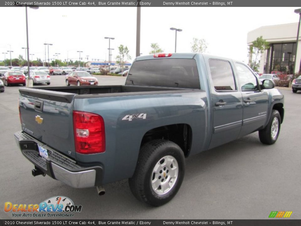 2010 Chevrolet Silverado 1500 LT Crew Cab 4x4 Blue Granite Metallic / Ebony Photo #7