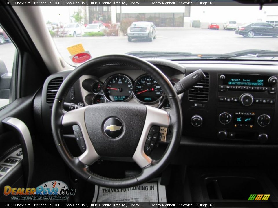 2010 Chevrolet Silverado 1500 LT Crew Cab 4x4 Blue Granite Metallic / Ebony Photo #9