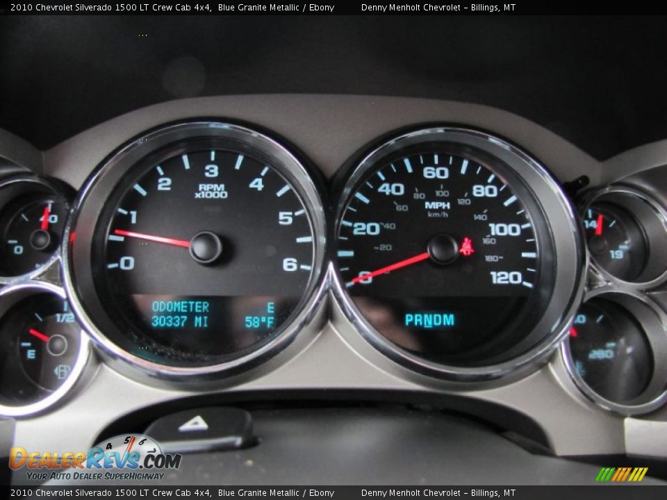 2010 Chevrolet Silverado 1500 LT Crew Cab 4x4 Blue Granite Metallic / Ebony Photo #10